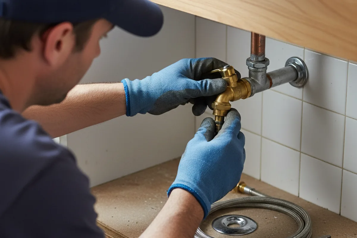 Shutoff valve and fitting work during Well Pump Repair in Miami